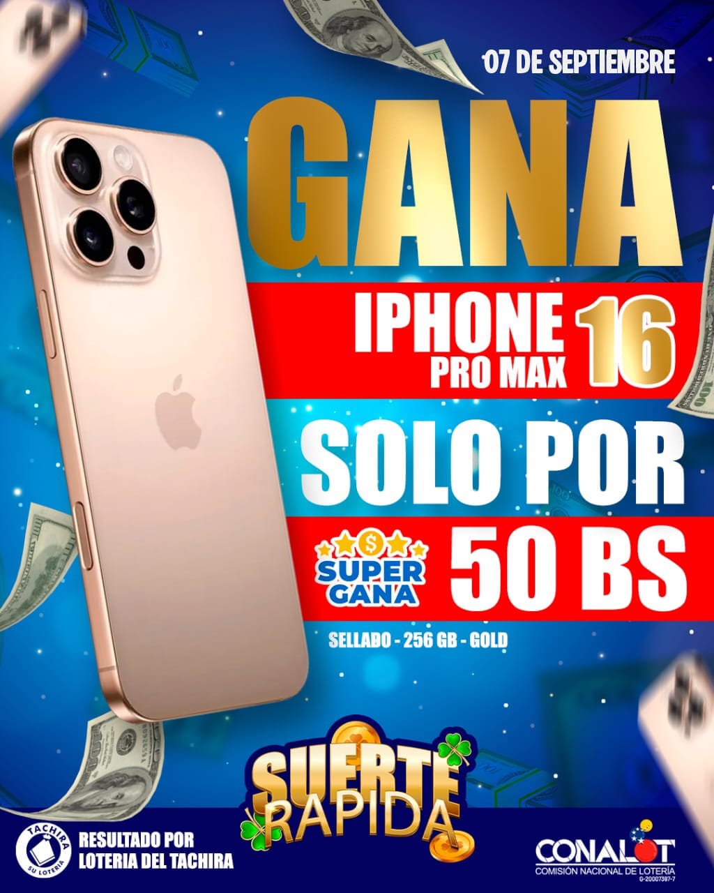 IPHONE 16 PRO MAX (Sellado - 250GB - Gold)